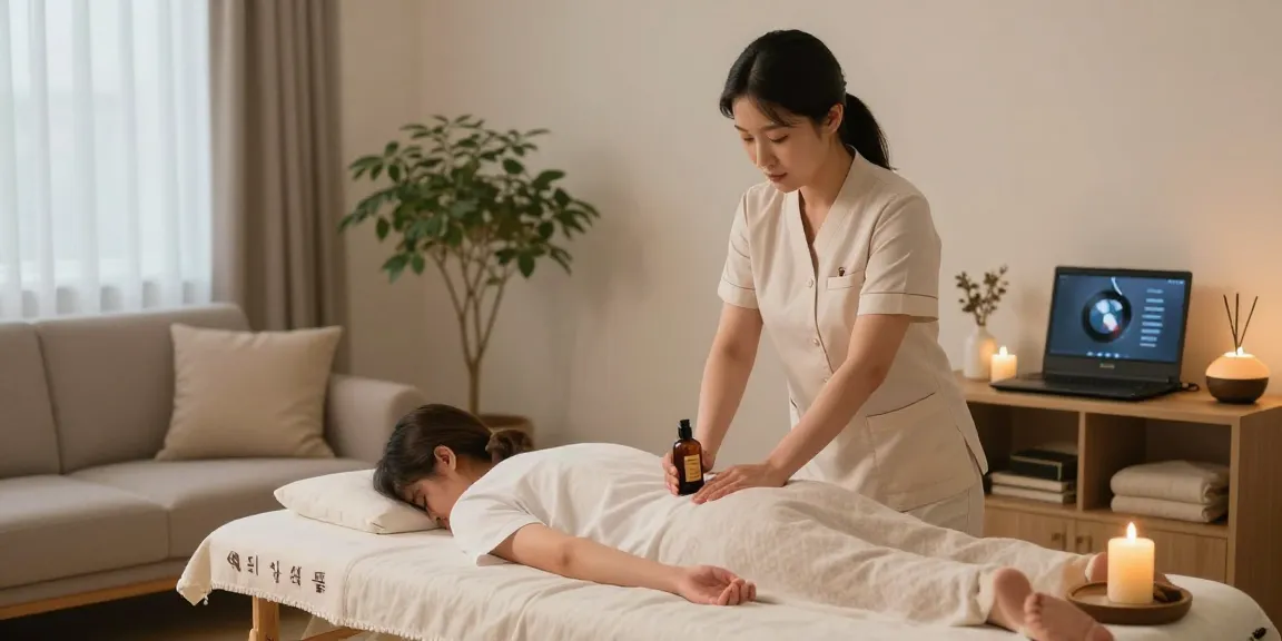 Experience 김포출장안마 in a serene home environment with a professional therapist providing a calming and rejuvenating massage.